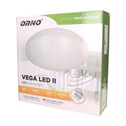 PLAFON VEGA LED II Z MIKROFALOWYM CZUJNIKIEM RUCHU, 18W ORNO PLAFON VEGA LED II Z MIKROFALOWYM CZUJNIKIEM RUCHU, 18W ORNO