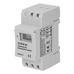 ELEKTRONICZNY PROGRAMATOR CZASOWY, 16 PROGRAMÓW, 2 MODUŁY, DIN TH-35MM ORNO ELEKTRONICZNY PROGRAMATOR CZASOWY, 16 PROGRAMÓW, 2 MODUŁY, DIN TH-35MM ORNO