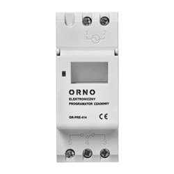 ELEKTRONICZNY PROGRAMATOR CZASOWY, 16 PROGRAMÓW, 2 MODUŁY, DIN TH-35MM ORNO ELEKTRONICZNY PROGRAMATOR CZASOWY, 16 PROGRAMÓW, 2 MODUŁY, DIN TH-35MM ORNO