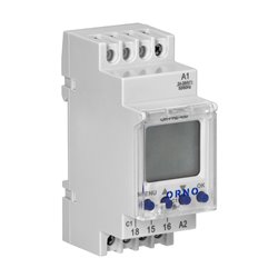 ELEKTRONICZNY PROGRAMATOR ASTRONOMICZNY I CZASOWY, 52 PROGRAMY, 3 JĘZYKI MENU, 1 WYJŚCIE PRZEKAŹNIKOWE MAX.16A/230V, SZEROKOŚĆ ELEKTRONICZNY PROGRAMATOR ASTRONOMICZNY I CZASOWY, 52 PROGRAMY, 3 JĘZYKI MENU, 1 WYJŚCIE PRZEKAŹNIKOWE MAX.16A/230V, SZEROKOŚĆ