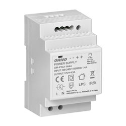 ZASILACZ NA SZYNĘ DIN 12VDC, 4,5A, 54W, SZEROKOŚĆ 3 MODUŁY ORNO ZASILACZ NA SZYNĘ DIN 12VDC, 4,5A, 54W, SZEROKOŚĆ 3 MODUŁY ORNO