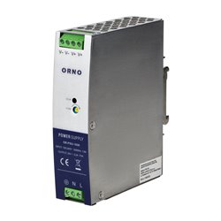 ZASILACZ PRZEMYSŁOWY, NA SZYNĘ DIN, 24VDC 3,2A 77W, W METALOWEJ OBUDOWIE ORNO ZASILACZ PRZEMYSŁOWY, NA SZYNĘ DIN, 24VDC 3,2A 77W, W METALOWEJ OBUDOWIE ORNO