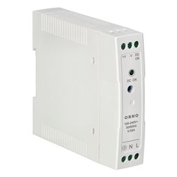 ZASILACZ PRZEMYSŁOWY, NA SZYNĘ DIN, 24VDC, 0,42A, 10W, W PLASTIKOWEJ OBUDOWIE ORNO ZASILACZ PRZEMYSŁOWY, NA SZYNĘ DIN, 24VDC, 0,42A, 10W, W PLASTIKOWEJ OBUDOWIE ORNO