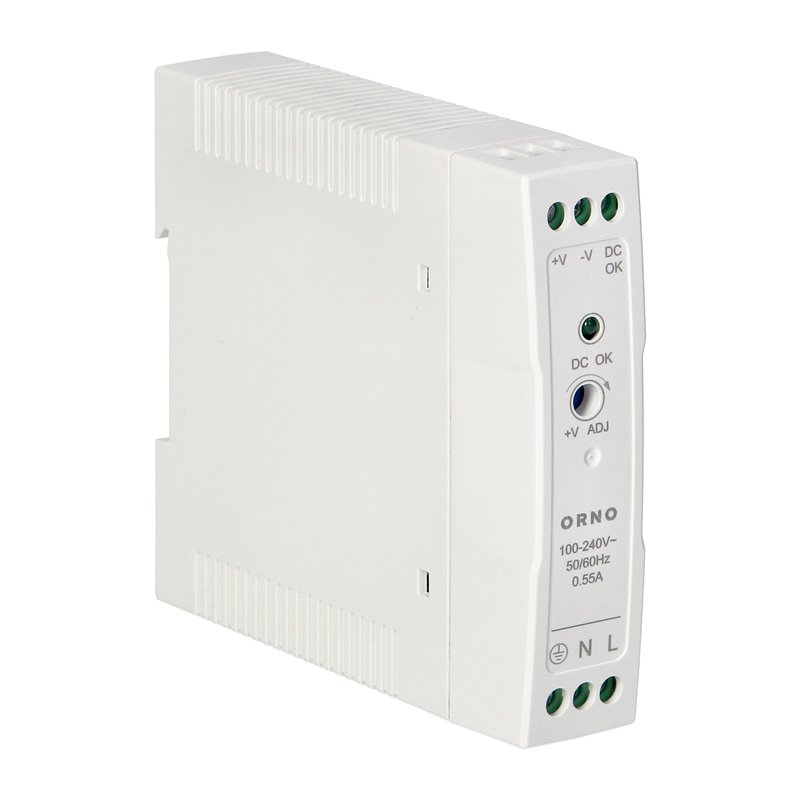 ZASILACZ PRZEMYSŁOWY, NA SZYNĘ DIN, 24VDC, 1A, 20W, W PLASTIKOWEJ OBUDOWIE ORNO ZASILACZ PRZEMYSŁOWY, NA SZYNĘ DIN, 24VDC, 1A, 20W, W PLASTIKOWEJ OBUDOWIE ORNO