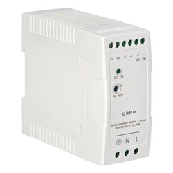 ZASILACZ PRZEMYSŁOWY, NA SZYNĘ DIN, 24VDC, 1,7A, 40W, W PLASTIKOWEJ OBUDOWIE ORNO ZASILACZ PRZEMYSŁOWY, NA SZYNĘ DIN, 24VDC, 1,7A, 40W, W PLASTIKOWEJ OBUDOWIE ORNO
