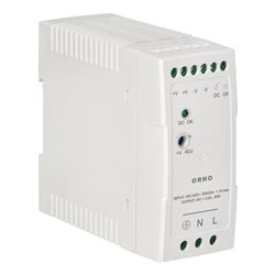 ZASILACZ PRZEMYSŁOWY, NA SZYNĘ DIN, 24VDC, 2,5A, 60W, W PLASTIKOWEJ OBUDOWIE ORNO ZASILACZ PRZEMYSŁOWY, NA SZYNĘ DIN, 24VDC, 2,5A, 60W, W PLASTIKOWEJ OBUDOWIE ORNO