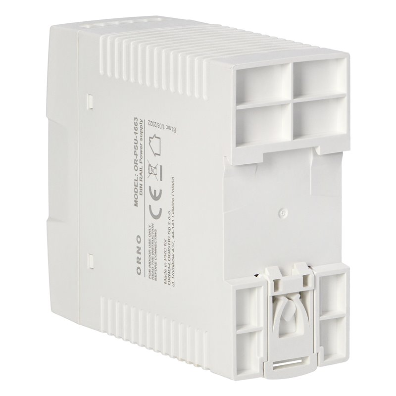 ZASILACZ PRZEMYSŁOWY, NA SZYNĘ DIN, 24VDC, 2,5A, 60W, W PLASTIKOWEJ OBUDOWIE ORNO ZASILACZ PRZEMYSŁOWY, NA SZYNĘ DIN, 24VDC, 2,5A, 60W, W PLASTIKOWEJ OBUDOWIE ORNO