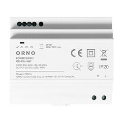 ZASILACZ NA SZYNE DIN, 24VDC, 6,25A, 150W, 6 MODUŁÓW ORNO ZASILACZ NA SZYNE DIN, 24VDC, 6,25A, 150W, 6 MODUŁÓW ORNO