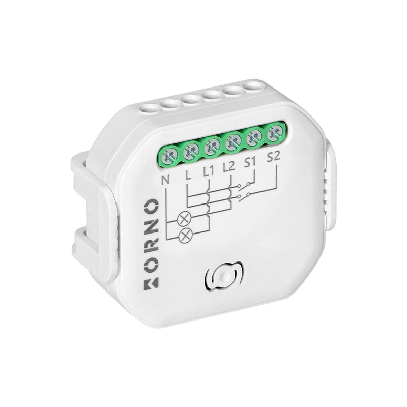 PRZEKAŹNIK DOPUSZKOWY 2-KANAŁOWY TUYA SMART WI-FI+BLE ORNO PRZEKAŹNIK DOPUSZKOWY 2-KANAŁOWY TUYA SMART WI-FI+BLE ORNO