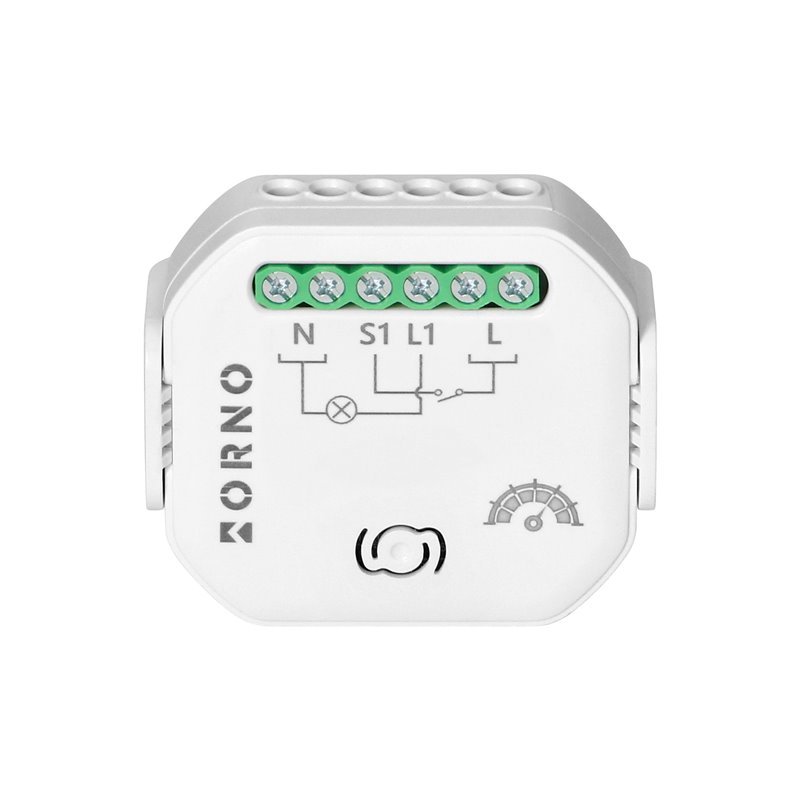 PRZEKAŹNIK DOPUSZKOWY 1-KANAŁOWY ZE ŚCIEMNIACZEM TUYA SMART WI-FI+BLE ORNO PRZEKAŹNIK DOPUSZKOWY 1-KANAŁOWY ZE ŚCIEMNIACZEM TUYA SMART WI-FI+BLE ORNO