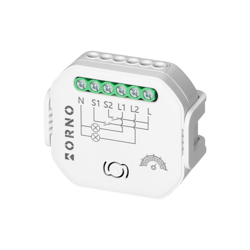 PRZEKAŹNIK DOPUSZKOWY 2-KANAŁOWY ZE ŚCIEMNIACZEM TUYA SMART WI-FI+BLE ORNO PRZEKAŹNIK DOPUSZKOWY 2-KANAŁOWY ZE ŚCIEMNIACZEM TUYA SMART WI-FI+BLE ORNO