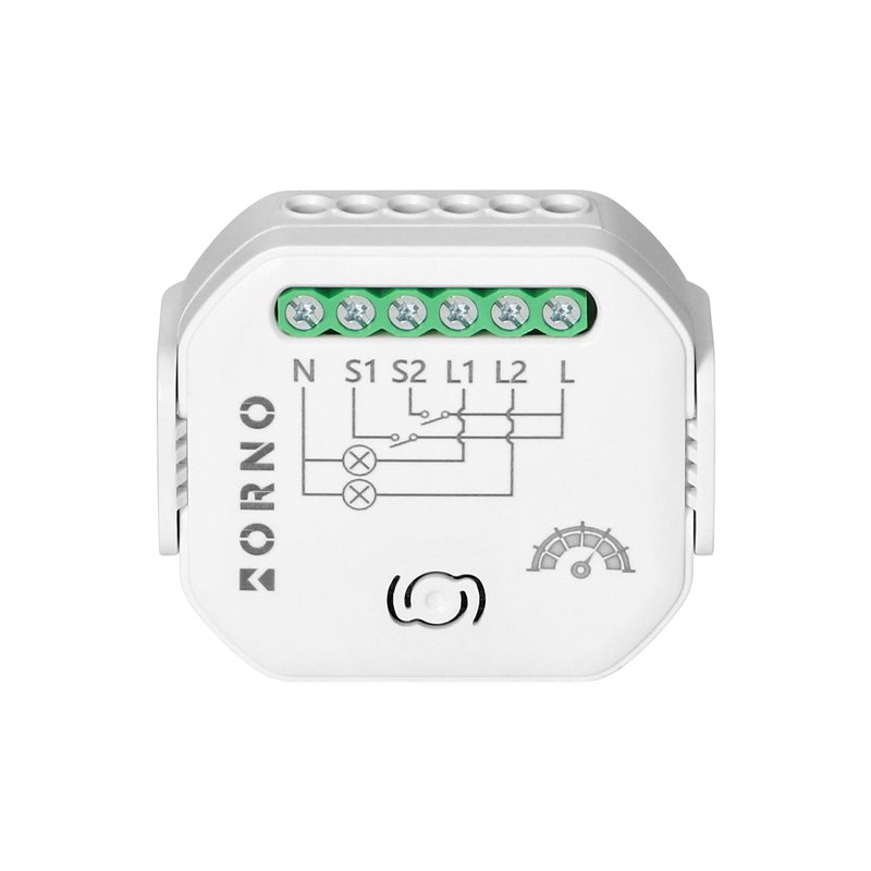 PRZEKAŹNIK DOPUSZKOWY 2-KANAŁOWY ZE ŚCIEMNIACZEM TUYA SMART WI-FI+BLE ORNO PRZEKAŹNIK DOPUSZKOWY 2-KANAŁOWY ZE ŚCIEMNIACZEM TUYA SMART WI-FI+BLE ORNO