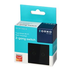 WŁĄCZNIK PODTYNKOWY PODWÓJNY WI-FI TUYA SMART HOME, CZARNY ORNO WŁĄCZNIK PODTYNKOWY PODWÓJNY WI-FI TUYA SMART HOME, CZARNY ORNO