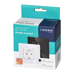 GNIAZDO POJEDYNCZE TUYA SMART WI-FI, SCHUKO, BIAŁE ORNO GNIAZDO POJEDYNCZE TUYA SMART WI-FI, SCHUKO, BIAŁE ORNO