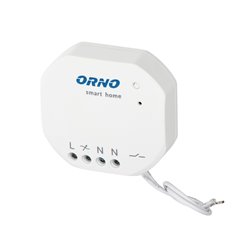PRZEKAŹNIK PODTYNKOWY MINI (DOPUSZKOWY) ON/OFF STEROWANY BEZPRZEWODOWO, Z ODBIORNIKIEM RADIOWYM, ORNO SMART HOME ORNO PRZEKAŹNIK PODTYNKOWY MINI (DOPUSZKOWY) ON/OFF STEROWANY BEZPRZEWODOWO, Z ODBIORNIKIEM RADIOWYM, ORNO SMART HOME ORNO