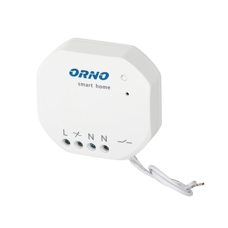 PRZEKAŹNIK PODTYNKOWY MINI (DOPUSZKOWY) ON/OFF STEROWANY BEZPRZEWODOWO, Z ODBIORNIKIEM RADIOWYM, ORNO SMART HOME ORNO PRZEKAŹNIK PODTYNKOWY MINI (DOPUSZKOWY) ON/OFF STEROWANY BEZPRZEWODOWO, Z ODBIORNIKIEM RADIOWYM, ORNO SMART HOME ORNO