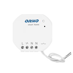 PRZEKAŹNIK PODTYNKOWY MINI (DOPUSZKOWY) ON/OFF STEROWANY BEZPRZEWODOWO, Z ODBIORNIKIEM RADIOWYM, ORNO SMART HOME ORNO PRZEKAŹNIK PODTYNKOWY MINI (DOPUSZKOWY) ON/OFF STEROWANY BEZPRZEWODOWO, Z ODBIORNIKIEM RADIOWYM, ORNO SMART HOME ORNO