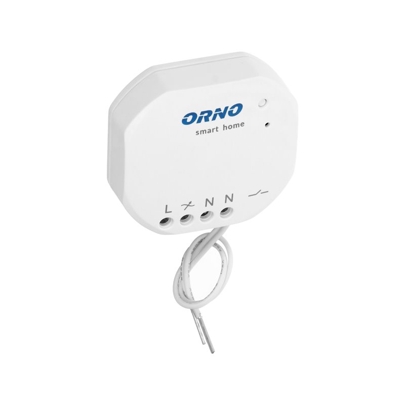 PRZEKAŹNIK PODTYNKOWY MINI (DOPUSZKOWY) ON/OFF STEROWANY BEZPRZEWODOWO, Z ODBIORNIKIEM RADIOWYM, ORNO SMART HOME ORNO PRZEKAŹNIK PODTYNKOWY MINI (DOPUSZKOWY) ON/OFF STEROWANY BEZPRZEWODOWO, Z ODBIORNIKIEM RADIOWYM, ORNO SMART HOME ORNO