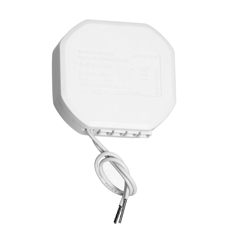 PRZEKAŹNIK PODTYNKOWY MINI (DOPUSZKOWY) ON/OFF STEROWANY BEZPRZEWODOWO, Z ODBIORNIKIEM RADIOWYM, ORNO SMART HOME ORNO PRZEKAŹNIK PODTYNKOWY MINI (DOPUSZKOWY) ON/OFF STEROWANY BEZPRZEWODOWO, Z ODBIORNIKIEM RADIOWYM, ORNO SMART HOME ORNO