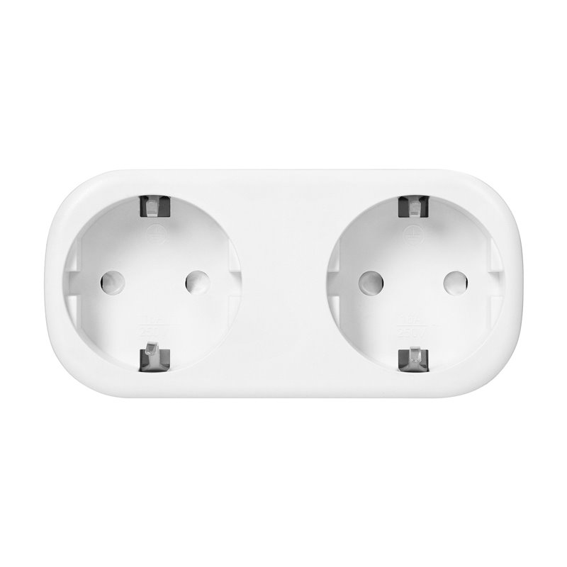 ROZGAŁĘŹNIK BEZPRZEWODOWY PODWÓJNY TUYA SMART WI-FI, SCHUKO, BIAŁE ORNO ROZGAŁĘŹNIK BEZPRZEWODOWY PODWÓJNY TUYA SMART WI-FI, SCHUKO, BIAŁE ORNO