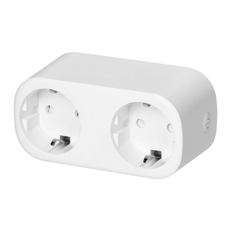 ROZGAŁĘŹNIK BEZPRZEWODOWY PODWÓJNY TUYA SMART WI-FI, SCHUKO, BIAŁE ORNO ROZGAŁĘŹNIK BEZPRZEWODOWY PODWÓJNY TUYA SMART WI-FI, SCHUKO, BIAŁE ORNO