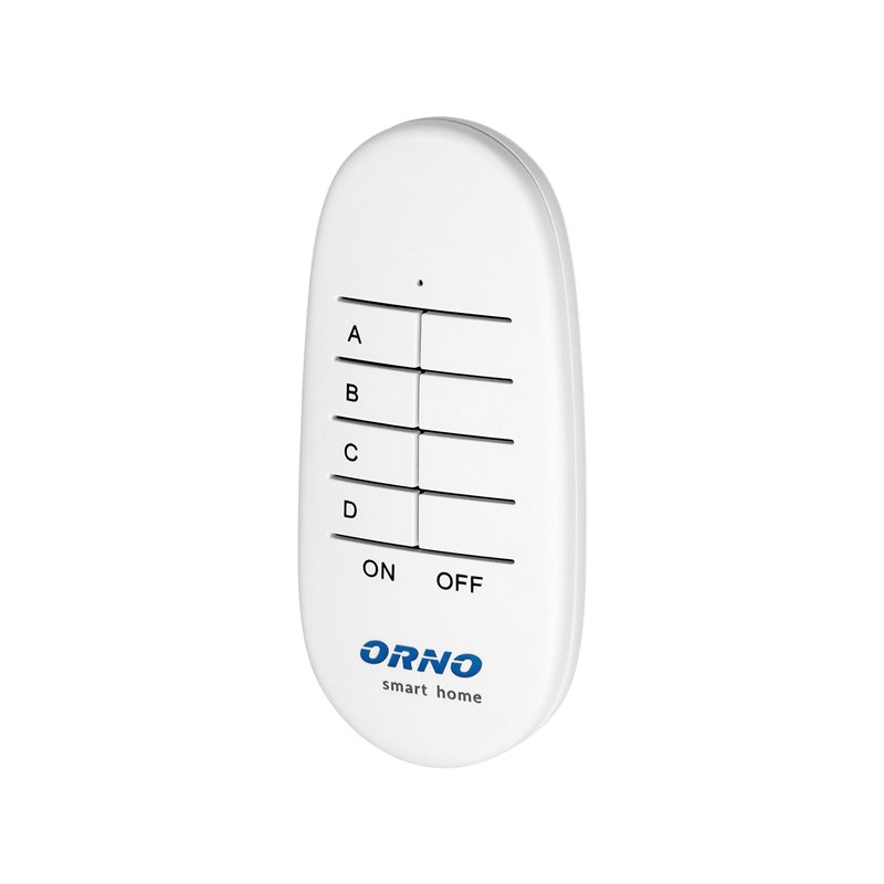 PILOT DO ZDALNEGO STEROWANIA PRZEKAŹNIKAMI PODTYNKOWYMI I GNIAZDAMI ORNO SMART HOME, 4-KANAŁOWY ORNO PILOT DO ZDALNEGO STEROWANIA PRZEKAŹNIKAMI PODTYNKOWYMI I GNIAZDAMI ORNO SMART HOME, 4-KANAŁOWY ORNO
