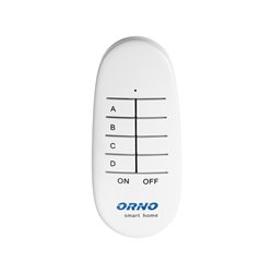 PILOT DO ZDALNEGO STEROWANIA PRZEKAŹNIKAMI PODTYNKOWYMI I GNIAZDAMI ORNO SMART HOME, 4-KANAŁOWY ORNO PILOT DO ZDALNEGO STEROWANIA PRZEKAŹNIKAMI PODTYNKOWYMI I GNIAZDAMI ORNO SMART HOME, 4-KANAŁOWY ORNO