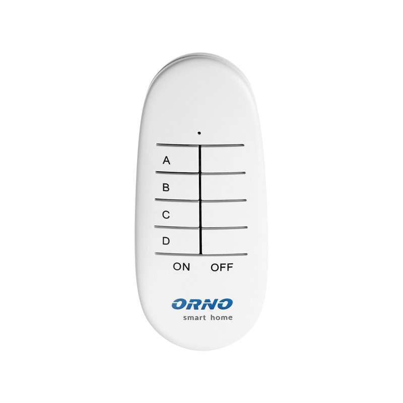PILOT DO ZDALNEGO STEROWANIA PRZEKAŹNIKAMI PODTYNKOWYMI I GNIAZDAMI ORNO SMART HOME, 4-KANAŁOWY ORNO PILOT DO ZDALNEGO STEROWANIA PRZEKAŹNIKAMI PODTYNKOWYMI I GNIAZDAMI ORNO SMART HOME, 4-KANAŁOWY ORNO