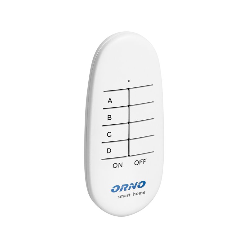 PILOT DO ZDALNEGO STEROWANIA PRZEKAŹNIKAMI PODTYNKOWYMI I GNIAZDAMI ORNO SMART HOME, 4-KANAŁOWY ORNO PILOT DO ZDALNEGO STEROWANIA PRZEKAŹNIKAMI PODTYNKOWYMI I GNIAZDAMI ORNO SMART HOME, 4-KANAŁOWY ORNO