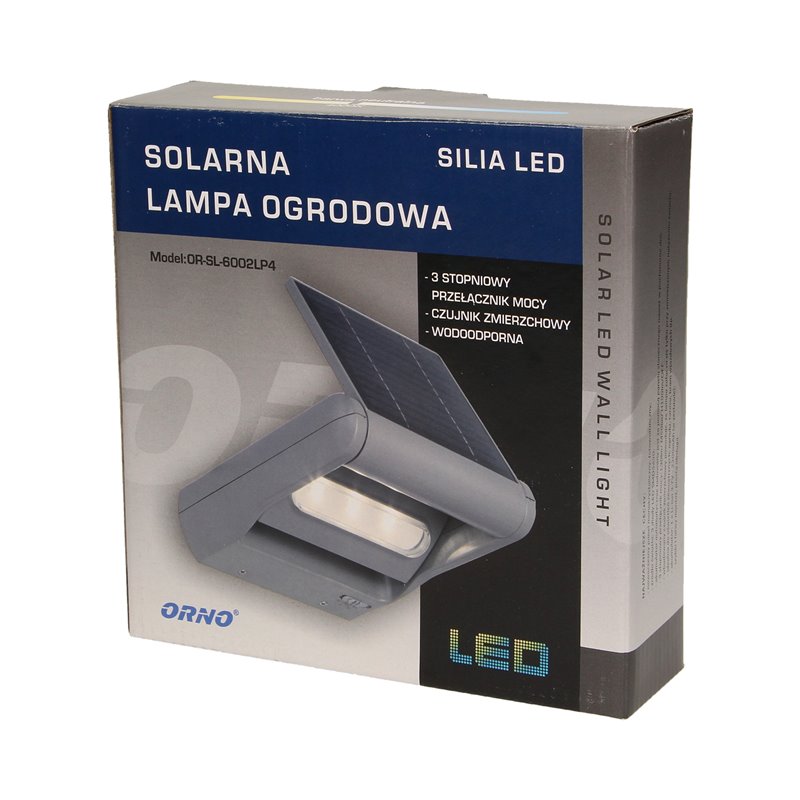 LAMPA OGRODOWA, SOLARNA SILIA LED ORNO LAMPA OGRODOWA, SOLARNA SILIA LED ORNO