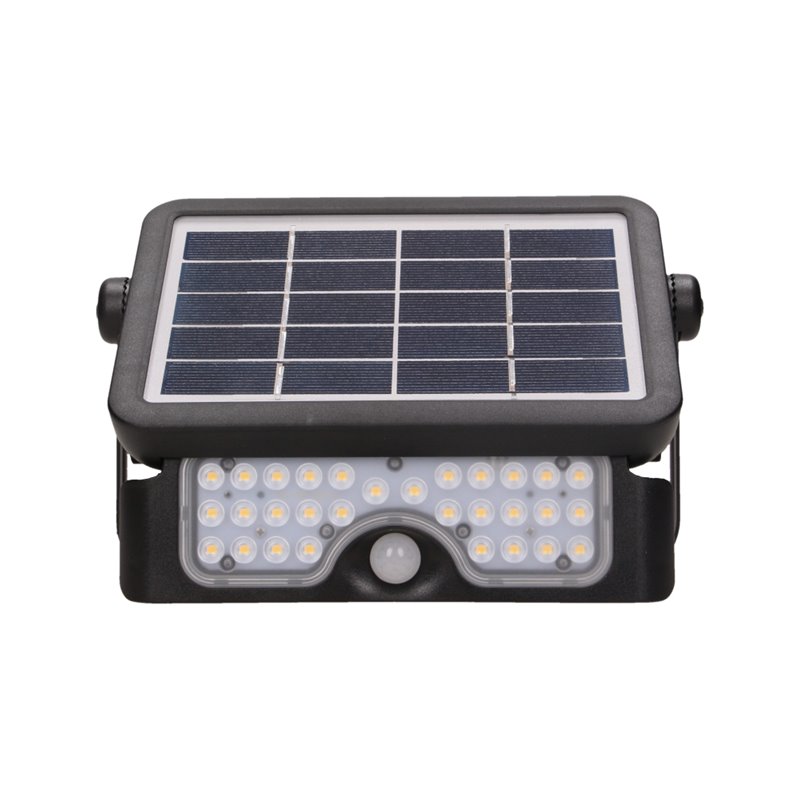 LUX LED 5W, NAŚWIETLACZ SOLARNY Z CZUJNIKIEM RUCHU 500LM, IP65, 4000K, 2X1500MAH, CZARNY ORNO LUX LED 5W, NAŚWIETLACZ SOLARNY Z CZUJNIKIEM RUCHU 500LM, IP65, 4000K, 2X1500MAH, CZARNY ORNO