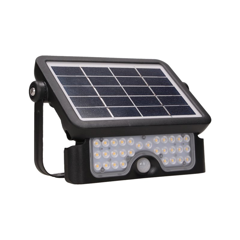 LUX LED 5W, NAŚWIETLACZ SOLARNY Z CZUJNIKIEM RUCHU 500LM, IP65, 4000K, 2X1500MAH, CZARNY ORNO LUX LED 5W, NAŚWIETLACZ SOLARNY Z CZUJNIKIEM RUCHU 500LM, IP65, 4000K, 2X1500MAH, CZARNY ORNO