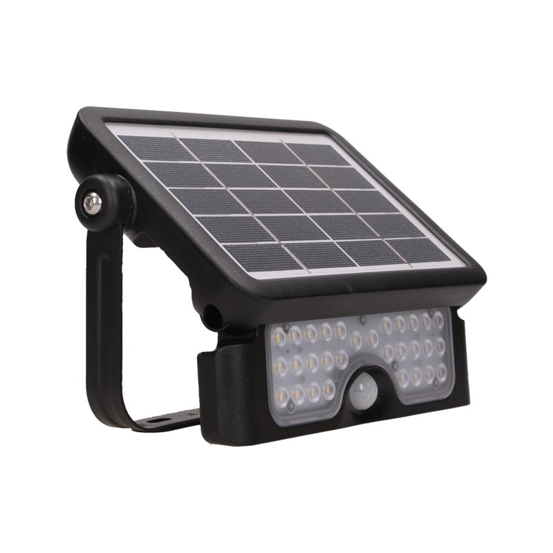 LUX LED 5W, NAŚWIETLACZ SOLARNY Z CZUJNIKIEM RUCHU 500LM, IP65, 4000K, 2X1500MAH, CZARNY ORNO LUX LED 5W, NAŚWIETLACZ SOLARNY Z CZUJNIKIEM RUCHU 500LM, IP65, 4000K, 2X1500MAH, CZARNY ORNO