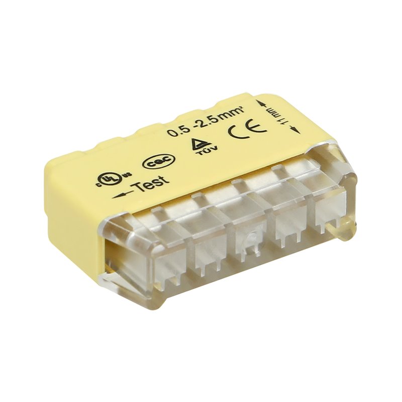 ZŁĄCZKA INSTALACYJNA WCISKANA 5-PRZEWODOWA NA DRUT 0,75-2,5MM2 IEC 300V/24A 10 SZT. ORNO