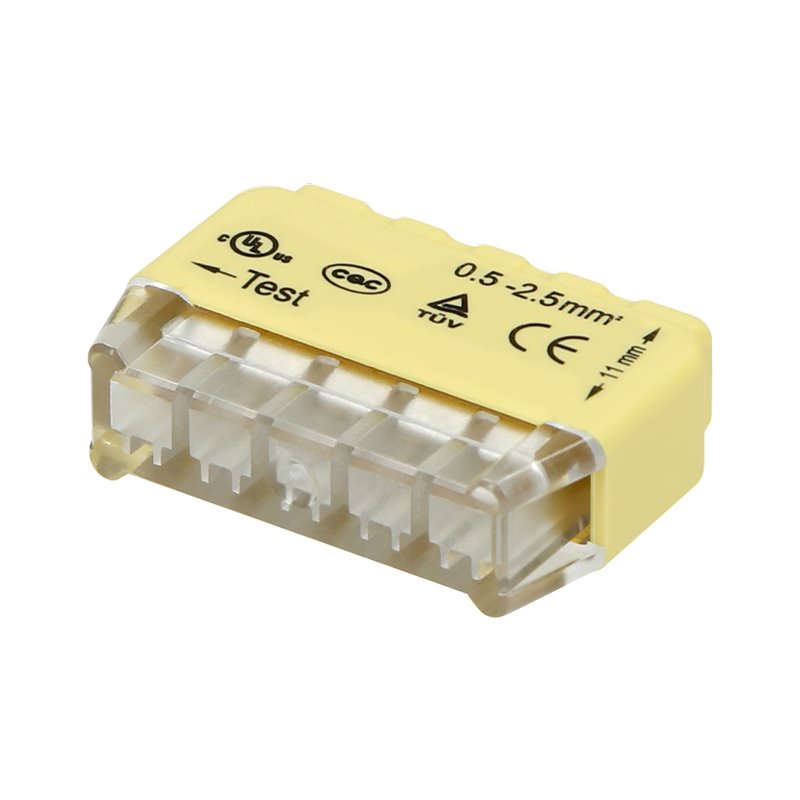 ZŁĄCZKA INSTALACYJNA WCISKANA 5-PRZEWODOWA NA DRUT 0,75-2,5MM2 IEC 300V/24A 10 SZT. ORNO ZŁĄCZKA INSTALACYJNA WCISKANA 5-PRZEWODOWA NA DRUT 0,75-2,5MM2 IEC 300V/24A 10 SZT. ORNO