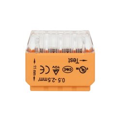 ZŁĄCZKA INSTALACYJNA WCISKANA 8-PRZEWODOWA DWURZĘDOWA NA DRUT 0,75-2,5MM2 IEC 300V/24A 50 SZT. ORNO ZŁĄCZKA INSTALACYJNA WCISKANA 8-PRZEWODOWA DWURZĘDOWA NA DRUT 0,75-2,5MM2 IEC 300V/24A 50 SZT. ORNO