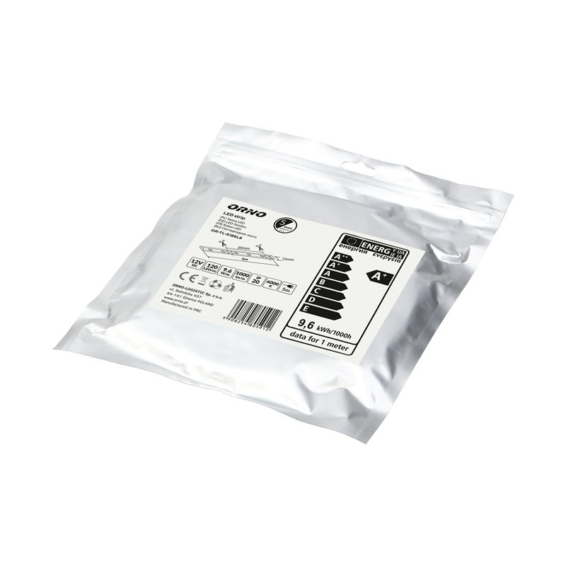 TAŚMA LED 12V DC, 2835SMD, 60LED/M, 4.8W/M, IP20, 6000K, ROLKA 5M ORNO TAŚMA LED 12V DC, 2835SMD, 60LED/M, 4.8W/M, IP20, 6000K, ROLKA 5M ORNO