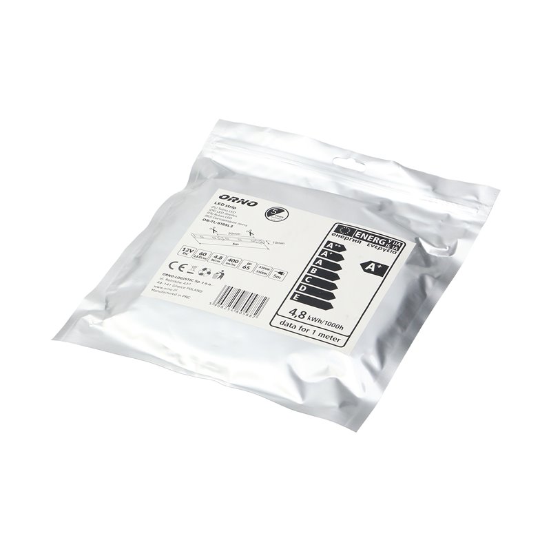 TAŚMA LED 12V DC, 2835SMD, 60LED/M, 4.8W/M, IP65, 3500K, ROLKA 5M ORNO TAŚMA LED 12V DC, 2835SMD, 60LED/M, 4.8W/M, IP65, 3500K, ROLKA 5M ORNO