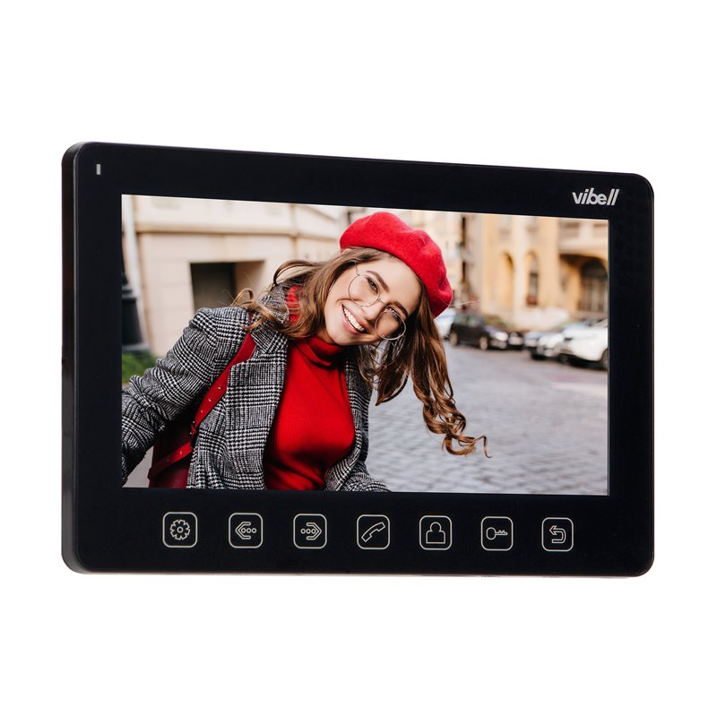 WIDEO MONITOR BEZSŁUCHAWKOWY, KOLOROWY, LCD 7” DO ZASTOSOWANIA W SYSTEMACH VIBELL, CZARNY ORNO WIDEO MONITOR BEZSŁUCHAWKOWY, KOLOROWY, LCD 7” DO ZASTOSOWANIA W SYSTEMACH VIBELL, CZARNY ORNO