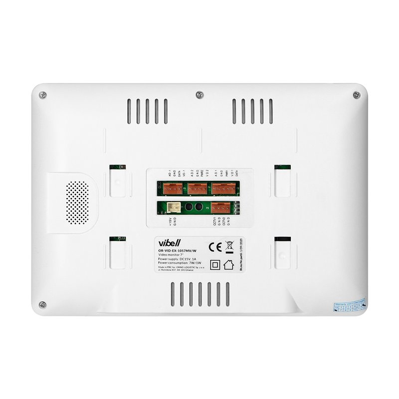 WIDEO MONITOR BEZSŁUCHAWKOWY, KOLOROWY, LCD 7” DO ZASTOSOWANIA W SYSTEMACH VIBELL, BIAŁY ORNO WIDEO MONITOR BEZSŁUCHAWKOWY, KOLOROWY, LCD 7” DO ZASTOSOWANIA W SYSTEMACH VIBELL, BIAŁY ORNO