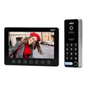 ZESTAW WIDEODOMOFONOWY, BEZSŁUCHAWKOWY, KOLOR, LCD 7", MENU OSD, STEROWANIE BRAMĄ, Z SZYFRATOREM I RFID, CZARNY, ALCOR ORNO