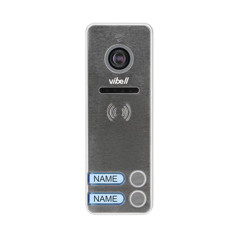 WIDEO KASETA 2-RODZINNA Z KAMERĄ SZEROKOKĄTNĄ, KOLOR, WANDALOODPORNA, DIODY LED, DO ZASTOSOWANIA W SYSTEMACH VIBELL ORNO