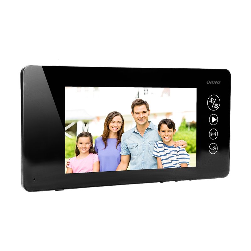 ZESTAW WIDEODOMOFONOWY BEZSŁUCHAWKOWY, KOLOR, 7" LCD, PIN HOLE, PAMIĘĆ, Z CZYTNIKIEM BRELOKÓW ZBLIŻENIOWYCH, CZARNY, ARCUS RFID ZESTAW WIDEODOMOFONOWY BEZSŁUCHAWKOWY, KOLOR, 7" LCD, PIN HOLE, PAMIĘĆ, Z CZYTNIKIEM BRELOKÓW ZBLIŻENIOWYCH, CZARNY, ARCUS RFID