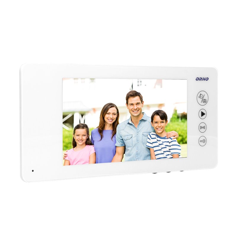 ZESTAW WIDEODOMOFONOWY BEZSŁUCHAWKOWY, KOLOR, 7" LCD, PIN HOLE, PAMIĘĆ, Z CZYTNIKIEM BRELOKÓW ZBLIŻENIOWYCH, BIAŁY, ARCUS RFID O ZESTAW WIDEODOMOFONOWY BEZSŁUCHAWKOWY, KOLOR, 7" LCD, PIN HOLE, PAMIĘĆ, Z CZYTNIKIEM BRELOKÓW ZBLIŻENIOWYCH, BIAŁY, ARCUS RFID O
