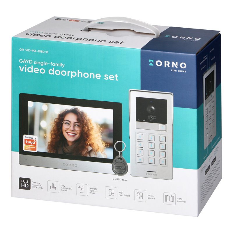 GAYD, ZESTAW WIDEODOMOFONOWY JEDNORODZINNY, 2-ŻYŁOWY, 8", WI-FI, EKRAN DOTYKOWY, 2MP FULL HD, RFID, SZYFRATOR ORNO GAYD, ZESTAW WIDEODOMOFONOWY JEDNORODZINNY, 2-ŻYŁOWY, 8", WI-FI, EKRAN DOTYKOWY, 2MP FULL HD, RFID, SZYFRATOR ORNO