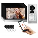 GAYD MULTI4, ZESTAW WIDEODOMOFONOWY CZTERORODZINNY, 2-ŻYŁOWY, 8", WI-FI, EKRAN DOTYKOWY, 2MP FULL HD, RFID ORNO