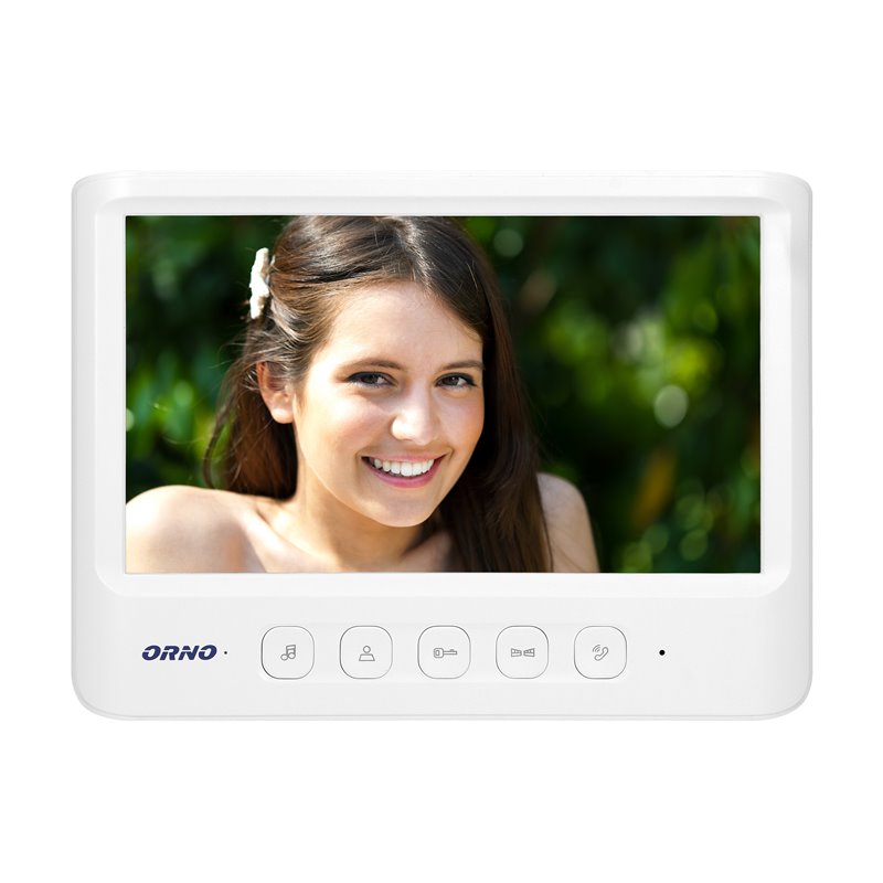 WIDEO MONITOR BEZSŁUCHAWKOWY, KOLOROWY, LCD 7", DO ZESTAWU Z SERII IMAGO, OTWIERANIE BRAMY, BIAŁY ORNO WIDEO MONITOR BEZSŁUCHAWKOWY, KOLOROWY, LCD 7", DO ZESTAWU Z SERII IMAGO, OTWIERANIE BRAMY, BIAŁY ORNO