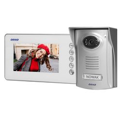 ZESTAW WIDEODOMOFONOWY BEZSŁUCHAWKOWY, KOLOR LCD 4,3" Z KAMERĄ PLASTIKOWĄ, AMMO ORNO ZESTAW WIDEODOMOFONOWY BEZSŁUCHAWKOWY, KOLOR LCD 4,3" Z KAMERĄ PLASTIKOWĄ, AMMO ORNO