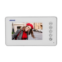 ZESTAW WIDEODOMOFONOWY BEZSŁUCHAWKOWY, KOLOR LCD 4,3" Z KAMERĄ PLASTIKOWĄ, AMMO ORNO ZESTAW WIDEODOMOFONOWY BEZSŁUCHAWKOWY, KOLOR LCD 4,3" Z KAMERĄ PLASTIKOWĄ, AMMO ORNO