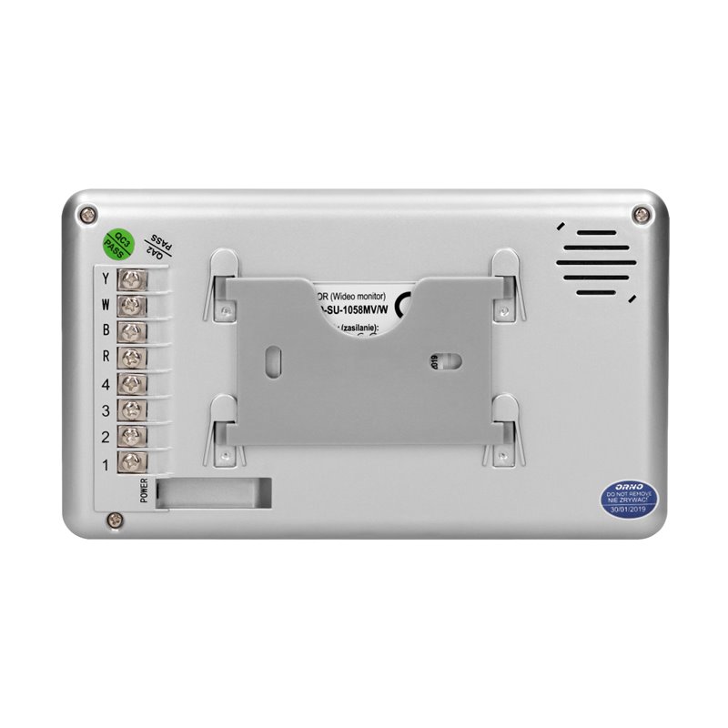 ZESTAW WIDEODOMOFONOWY BEZSŁUCHAWKOWY, KOLOR LCD 4,3" Z KAMERĄ PLASTIKOWĄ, AMMO ORNO ZESTAW WIDEODOMOFONOWY BEZSŁUCHAWKOWY, KOLOR LCD 4,3" Z KAMERĄ PLASTIKOWĄ, AMMO ORNO